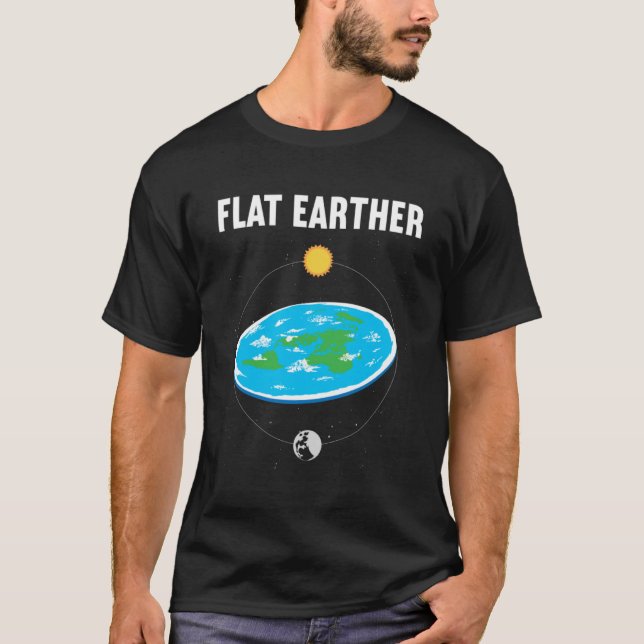 Camiseta Conspiración de mapas planos de la Tierra (Anverso)