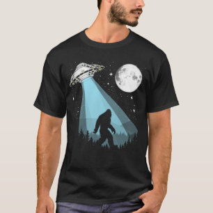 Camiseta Conspiración de pie y ovni - Luna, estrellas, noch