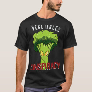 Camiseta Conspiración de Verduras Brócoli Alien Vegano Sarc