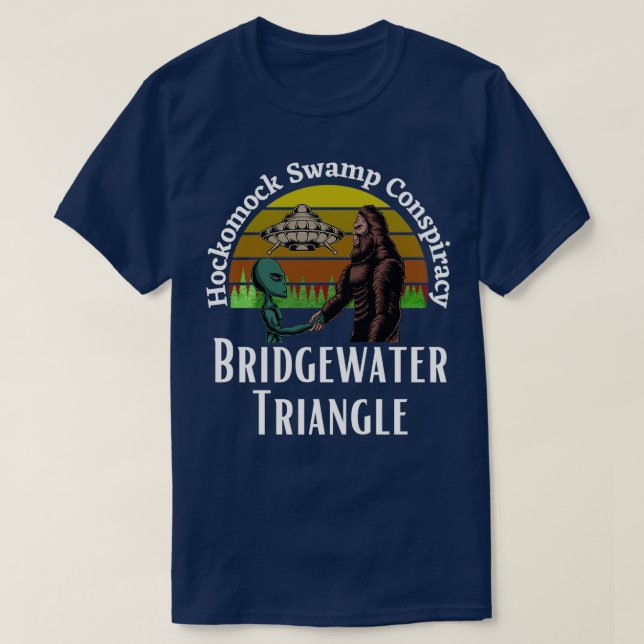 Camiseta Conspiración del triángulo de Bridgewater (Diseño del anverso)