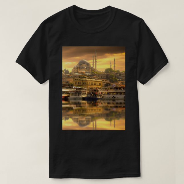 Camiseta Constantinopla bizantiana de Estambul al atardecer (Diseño del anverso)