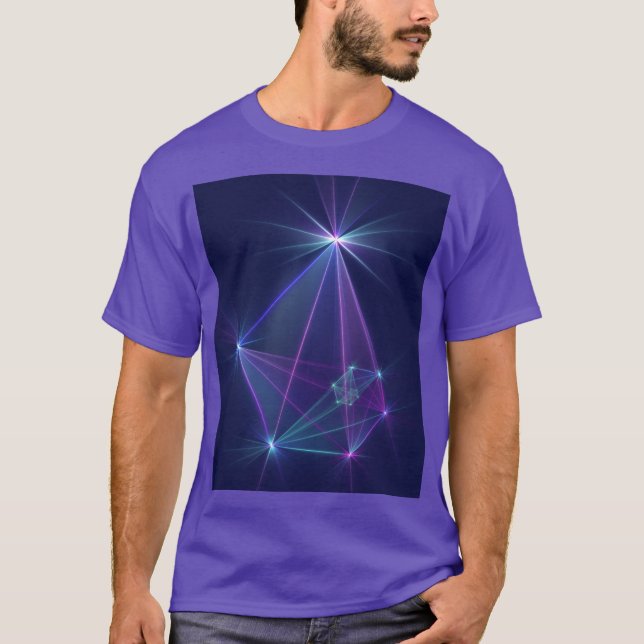 Camiseta Constelación, abstracta fantasía de arte fractal (Anverso)