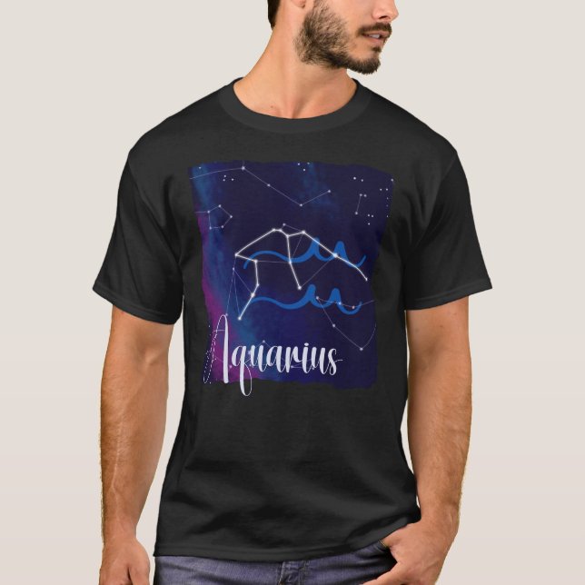 Camiseta Constelación de Aquarius Zodiac (Anverso)