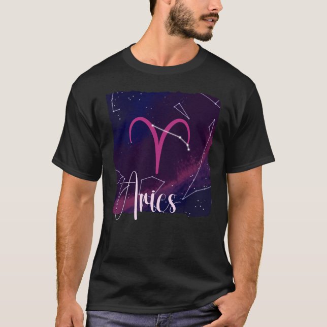 Camiseta Constelación de Aries Zodiac (Anverso)