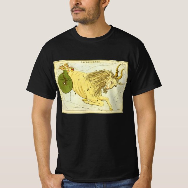 Camiseta Constelación de cosecha de capricornio, espejo de  (Anverso)