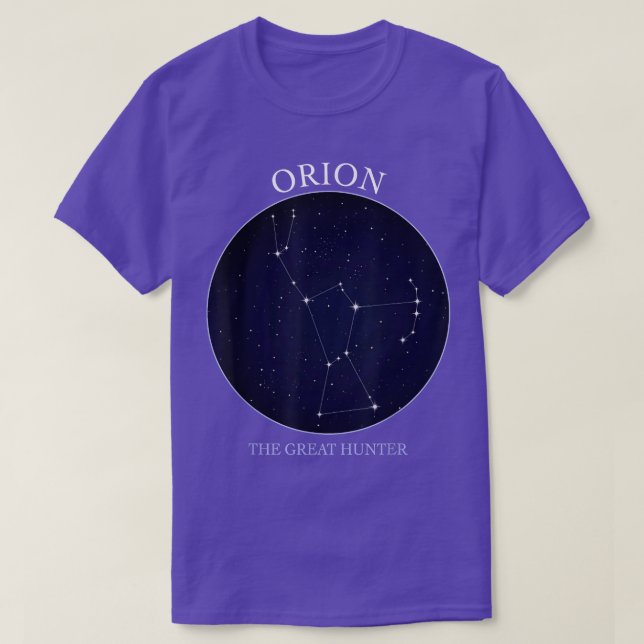 Camiseta Constelación De Estrella De Astronomía De Orión El (Diseño del anverso)