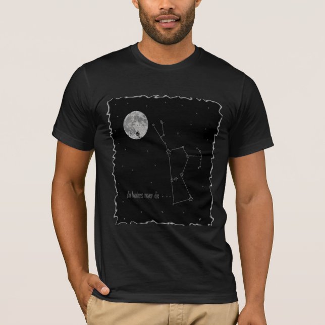 Camiseta Constelación de Orión con la Luna Llena (Anverso)