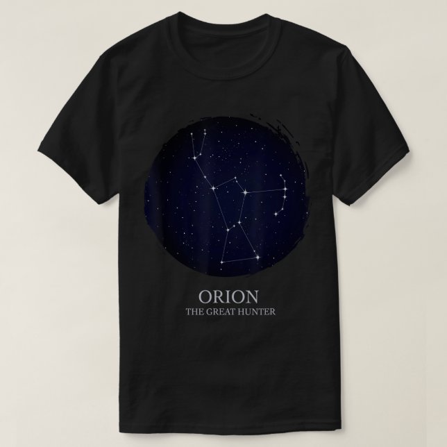 Camiseta Constelación De Orión De La Estrella De Hunter Ori (Diseño del anverso)