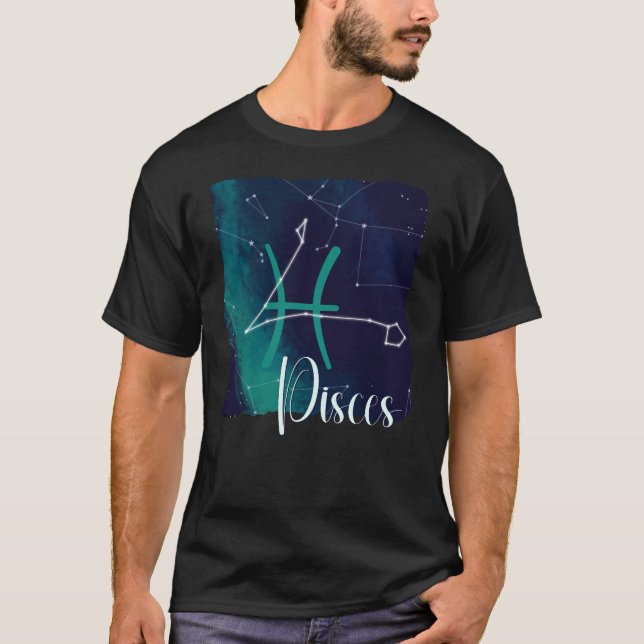 Camiseta Constelación de Pisces Zodiac (Anverso)