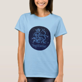 Camiseta Constelación de Sagittarius y Rótulo de Zodiac con