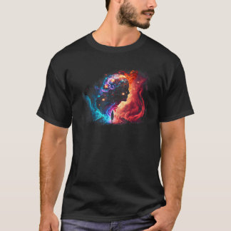 Camiseta constelación de signos zodiacales cielo nocturno