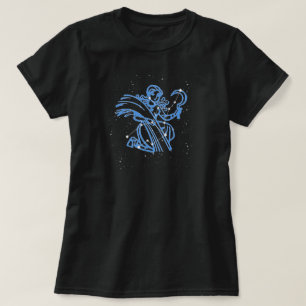 Camiseta Constelación de Virgo y Rótulo Zodiaco con estrell