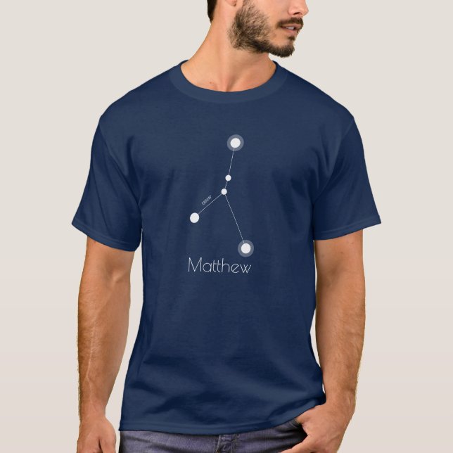Camiseta Constelación de zodiaco cancerosa masculina person (Anverso)
