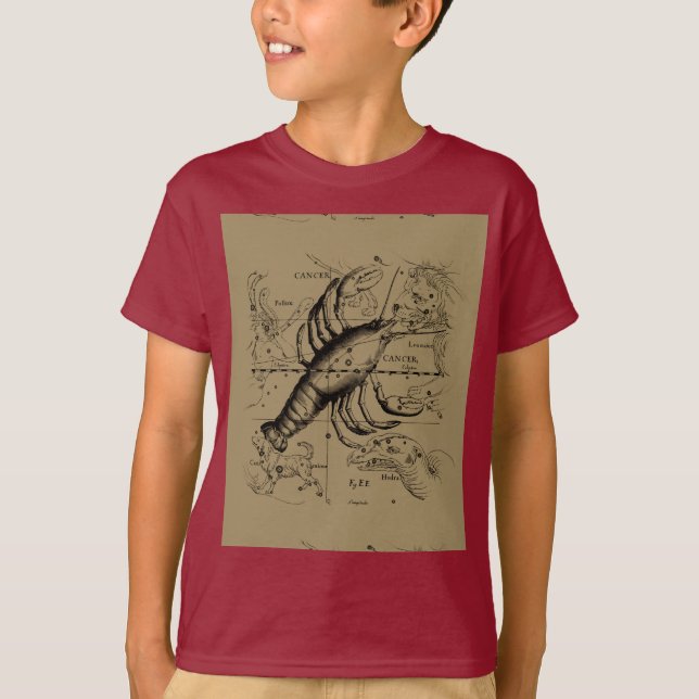 Camiseta Constelación del cáncer por Hevelius alrededor de  (Anverso)