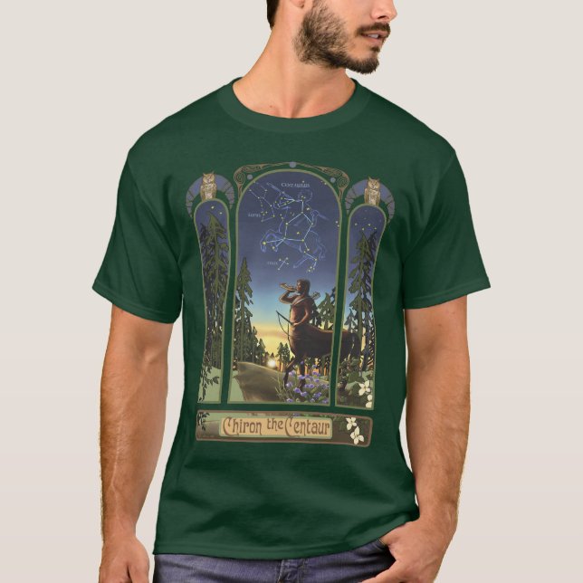 Camiseta Constelación del Centaur de Nouveau del arte (Anverso)