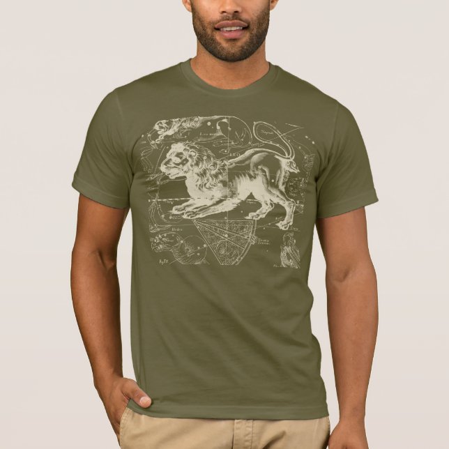 Camiseta Constelación Hevelius de Leo 1690 July23 - 22 de (Anverso)