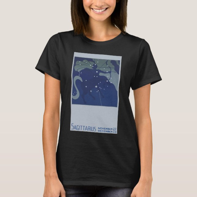 Camiseta Constelación Sagittarius Astrología zodiaca vintag (Anverso)