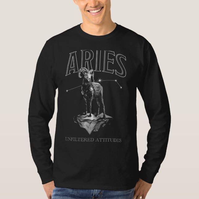 Camiseta Constellation Aries Zodiac Rótulo Astrología Horos (Anverso)