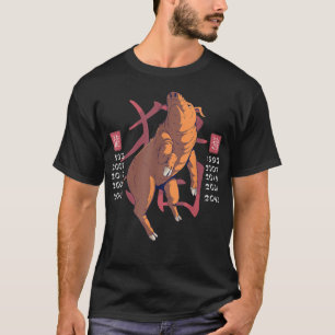 Camiseta Constellation Pig Chinese New Year Festival Animal