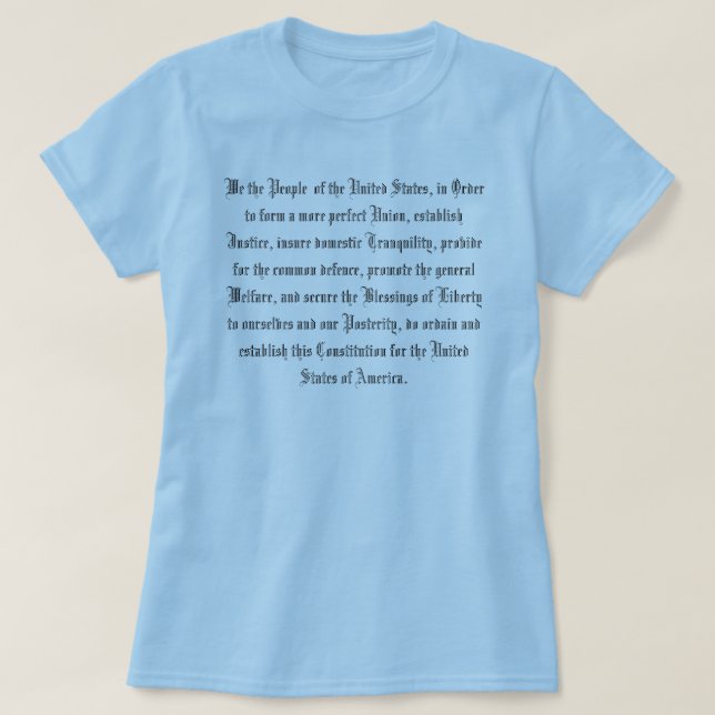 CAMISETA CONSTITUCIÓN DE ESTADOS UNIDOS (Diseño del anverso)