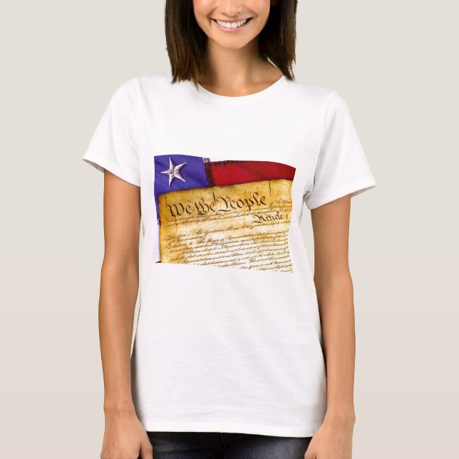 Camiseta Constitución de los E.E.U.U. y bandera americana (Anverso)