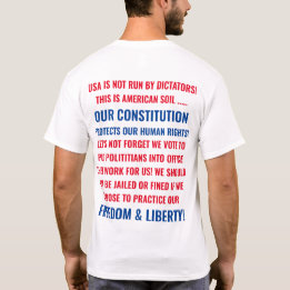 CAMISETA CONSTITUCIÓN DE LOS ESTADOS UNIDOS, LIBERTAD Y LIB