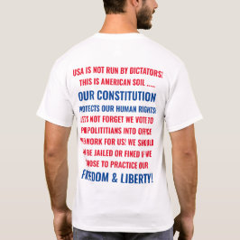 CAMISETA CONSTITUCIÓN DE LOS ESTADOS UNIDOS, LIBERTAD Y LIB