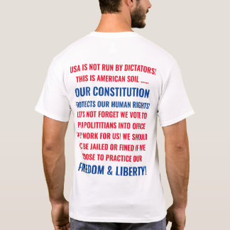 CAMISETA CONSTITUCIÓN DE LOS ESTADOS UNIDOS, LIBERTAD Y LIB