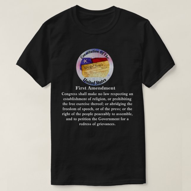 Camiseta Constitución Primera Enmienda...El Congreso (Diseño del anverso)