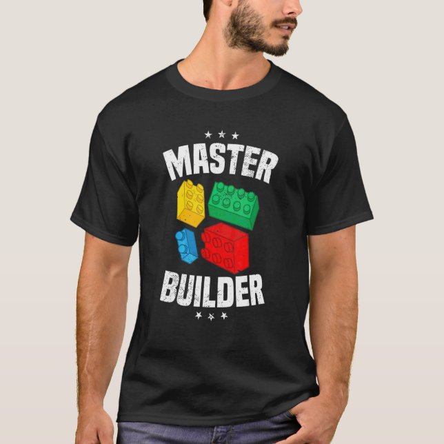 Camiseta Construcción de bloques de construcción de niños d (Anverso)
