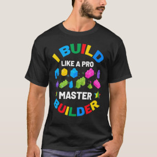 Camiseta Construcción de bloques de construcción de niños d