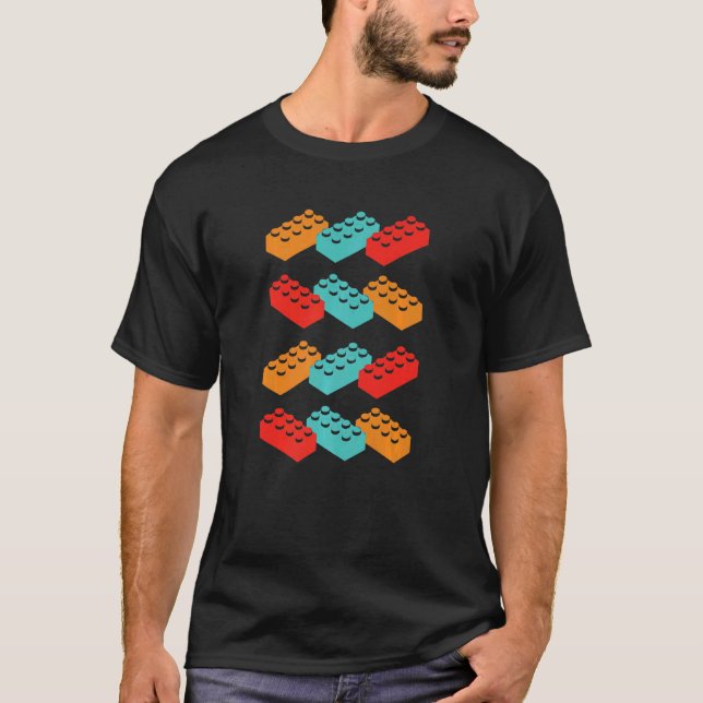 Camiseta Construcción de bloques de construcción retro (Anverso)
