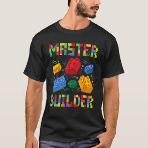 Camiseta Construcción de bloques de ladrillo Chicas maestro