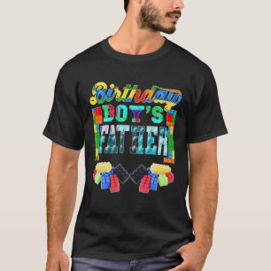 Camiseta Construcción De Bloques De Ladrillo Padre Del Niño
