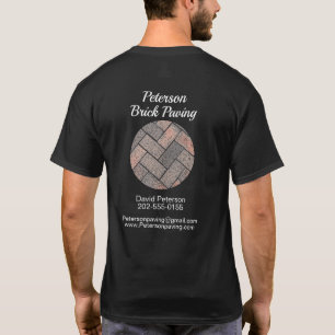 Camiseta Construcción de carreteras de pavimento de ladrill