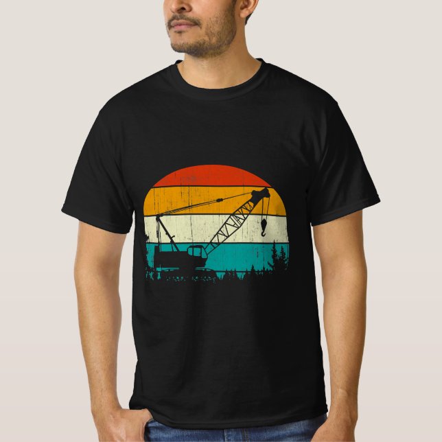 Camiseta Construcción de estilo retro vintage (Anverso)