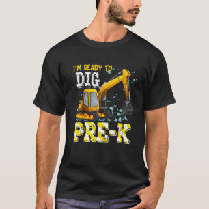 Camiseta Construcción De Excavador Previa K De Nuevo Al Equ