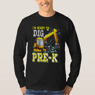 Camiseta Construcción De Excavador Previa K De Nuevo Al Equ