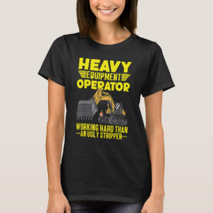 Camiseta Construcción de excavadora de extravagante de equi