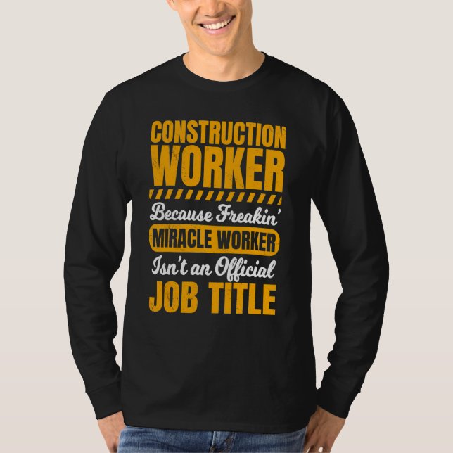 Camiseta Construcción de Gorras duros para trabajadores de  (Anverso)
