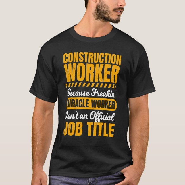 Camiseta Construcción de Gorras duros para trabajadores de  (Anverso)