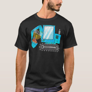 Camiseta Construcción de grúa Chanukah Hanukkah Pajamas Boy