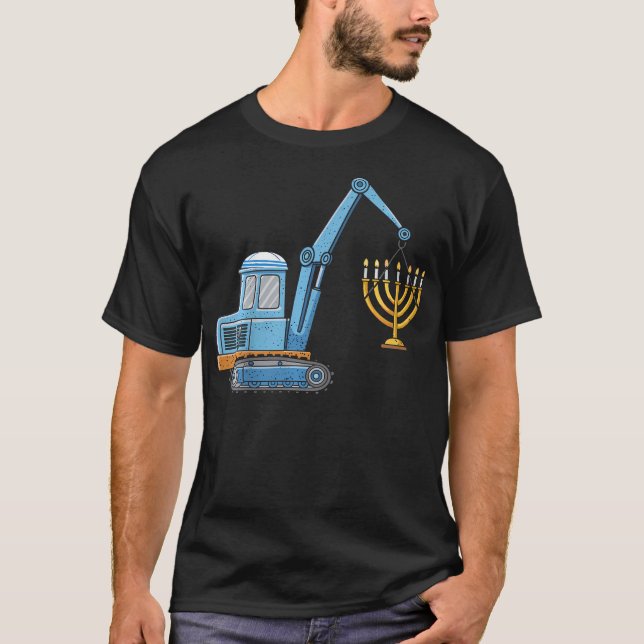 Camiseta Construcción de Grúas Chanukah (Anverso)