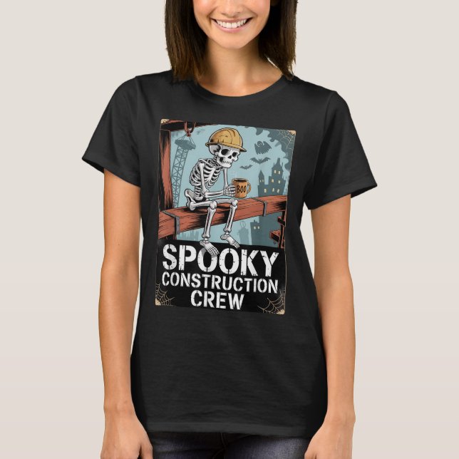 Camiseta Construcción de Halloween para los trabajadores de (Anverso)
