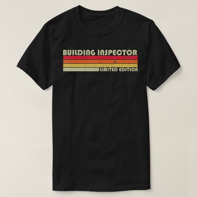 Camiseta CONSTRUCCIÓN DE INSPECTOR Funny Job Title Birthday (Diseño del anverso)