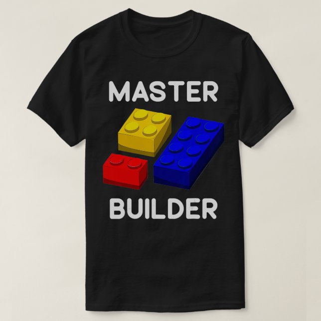 Camiseta Construcción de Juguetes de Ladrillo de bloques re (Diseño del anverso)