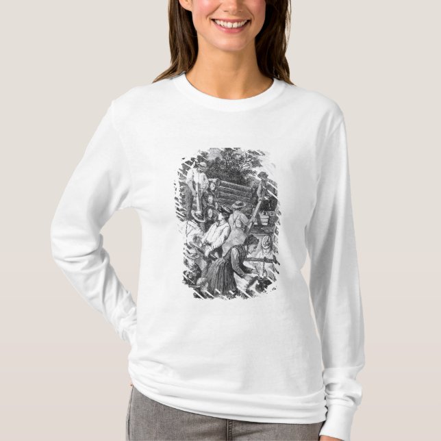 Camiseta Construcción de la cabaña de madera (Anverso)
