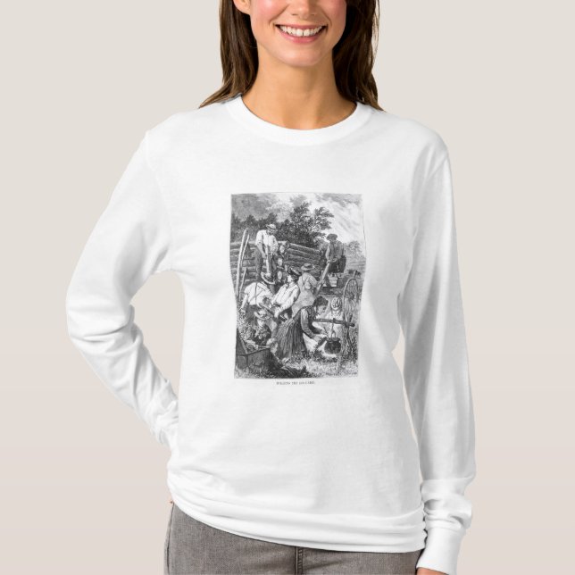 Camiseta Construcción de la cabaña de madera (Anverso)