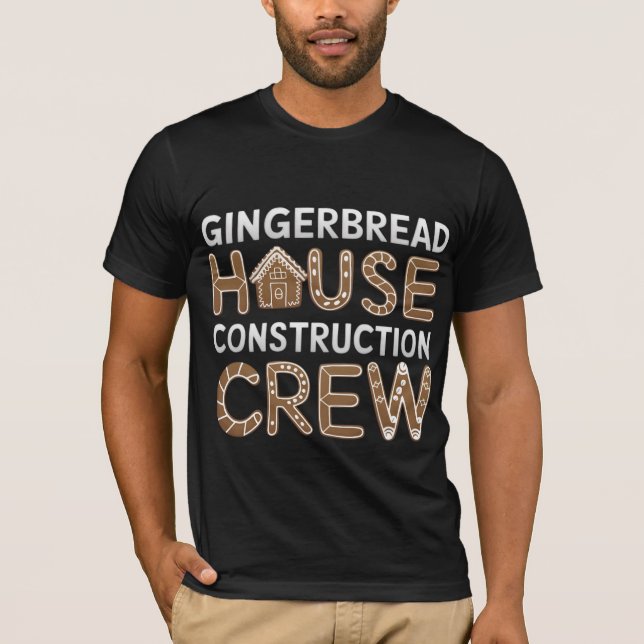 Camiseta Construcción de la casa Gingerbread Arte Digital (Anverso)