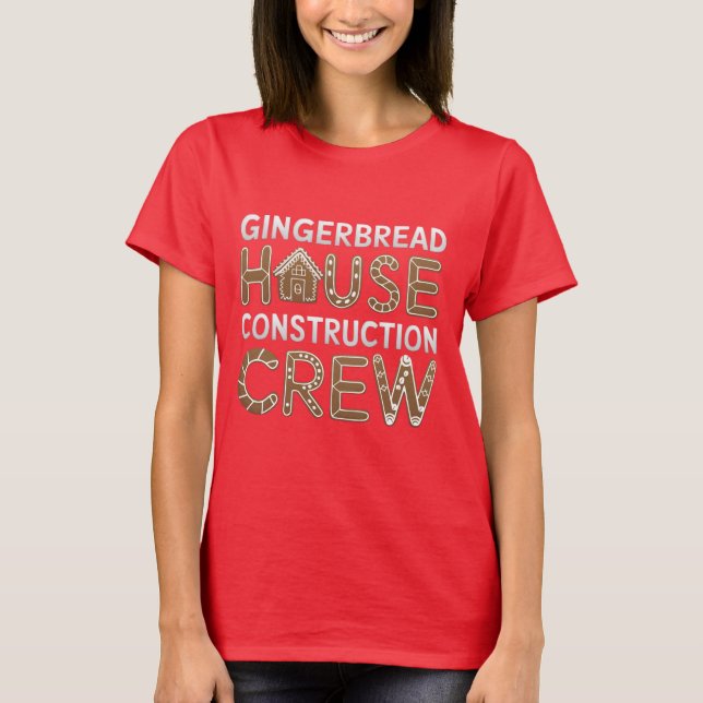 Camiseta Construcción de la casa Gingerbread Arte Digital (Anverso)